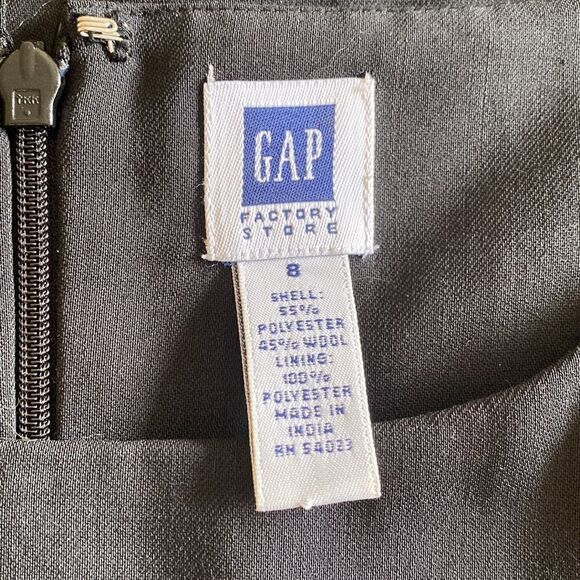 Gap Factory LBD Sleeveless Classic Black Sheath Wool Blend Dress - Picture 7 of 7